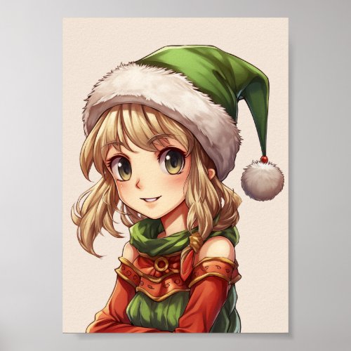 Cute Girl Elf Poster