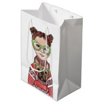 Cute Girl & French Bulldog Matching Glasses Folk A