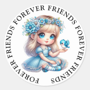 Cute Girl Friendship Stickers
