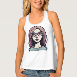 Cute girl graphic design  tank top