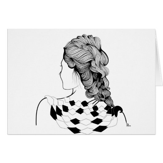 Cute Girl Hairstyle Cards (Front Horizontal)