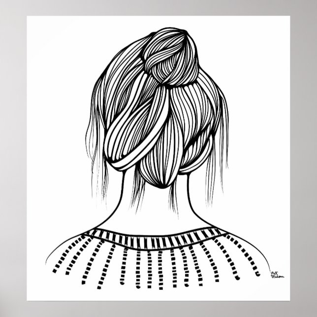 Cute Girl Hairstyle Poster (Front)