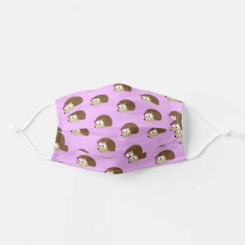 Cute Girl Hedgehog Adult Cloth Face Mask by Egg_Tooth at Zazzle