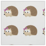 Cute Girl Hedgehog Fabric