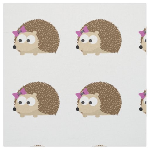 Cute Girl Hedgehog Fabric
