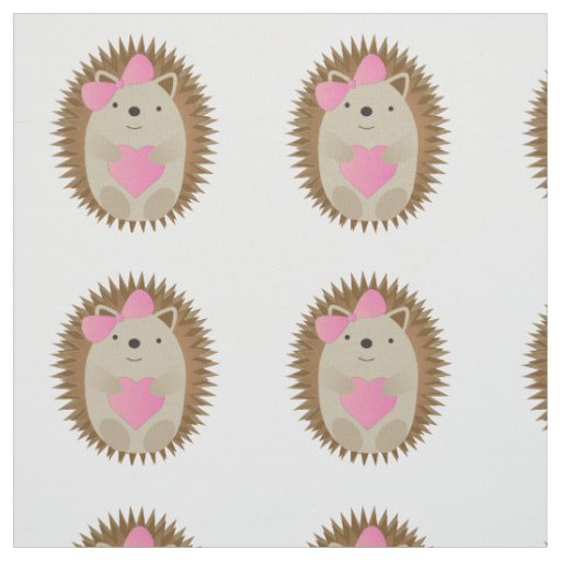 Cute Girl Hedgehog Fabric