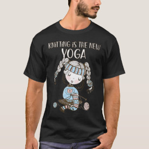 Cute Girl Hobby Knitting The New Yoga Craft Fitted T-Shirt