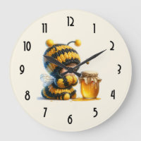 Cute Girl in Bee Costume with Honey