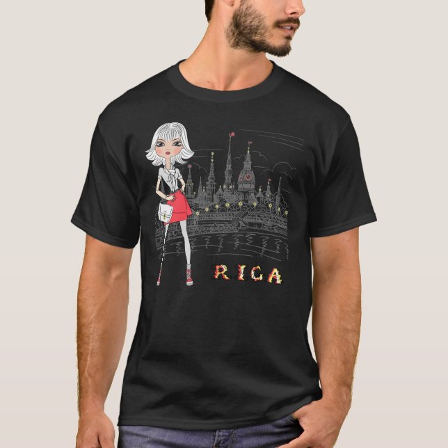 Cute girl in Riga, Latvia Classic T-Shirt (Front)