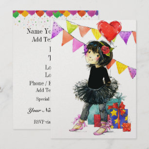 Cute Girl Invitations