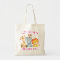Cute Girl Kids Jungle Safari Animals Library