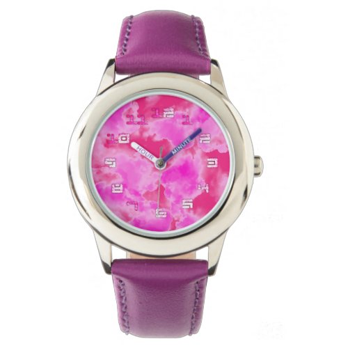 Cute Girl Kids Pink Sky Watch