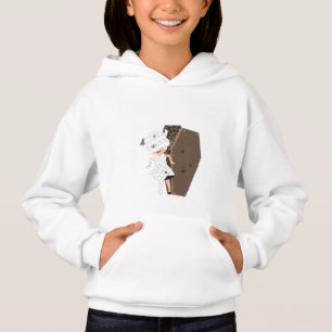 Cute Girl Mummy Coffin Halloween Design Hoodie