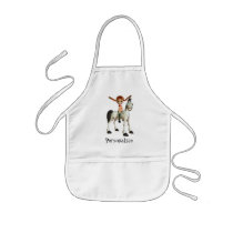 Cute Girl on Horse Personalized Child's Apron