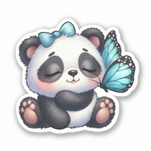 Cute Girl Panda Bear Sticker