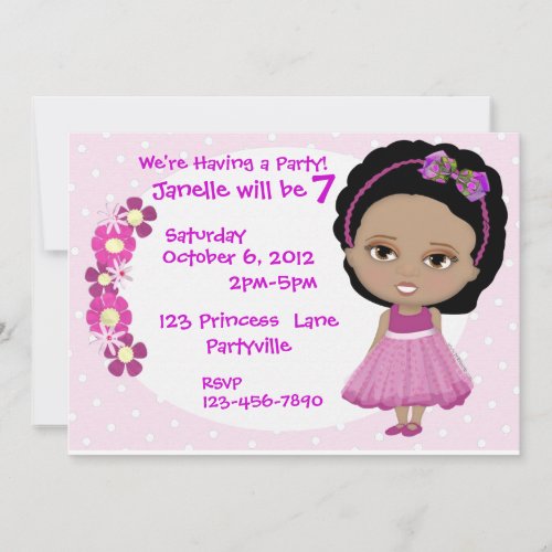 Cute Girl Party Invite