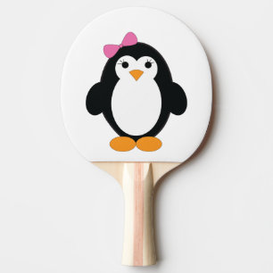 Cute Girl Penguin Ping Pong Paddle