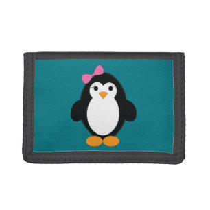 Cute Girl Penguin Tri-fold Wallet