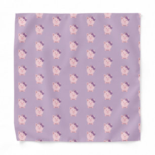Cute Girl Pig Bandana