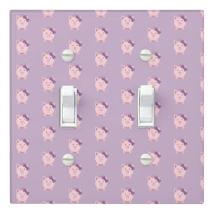 Cute Girl Pig Light Switch Cover