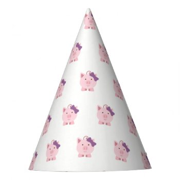 Cute Girl Pig Party Hat by Egg_Tooth at Zazzle