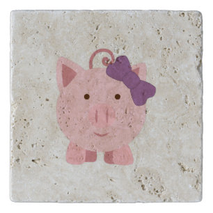 Cute Girl Pig Trivet