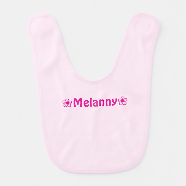 Cute Girl Pink Baby Bib (Front)