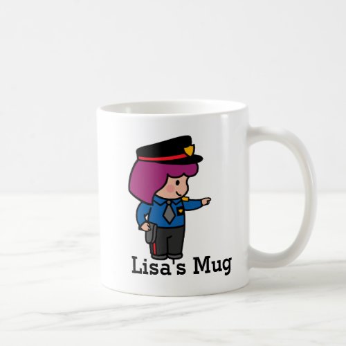 Cute girl Police Officer Coffee Mug