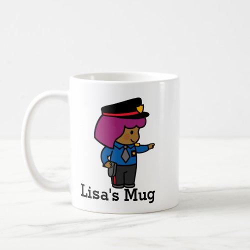 Cute girl Police Officer Coffee Mug