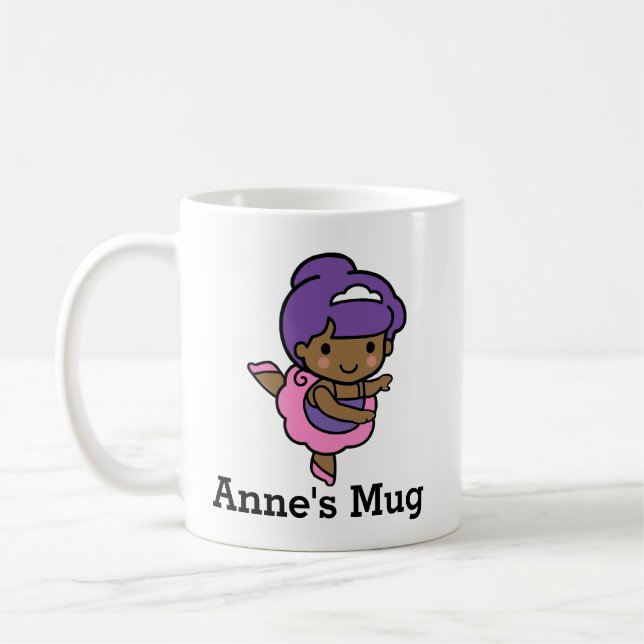Cute girl Prima Ballerina Coffee Mug (Left)