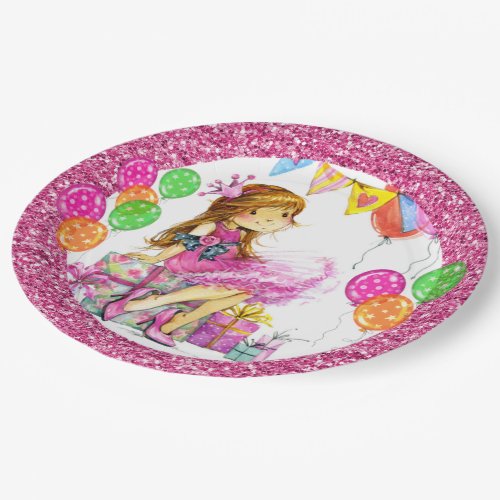 Cute Girl Princess Party Goods Paper Plates