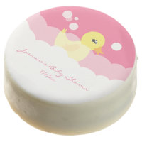 Cute Girl Rubber Ducky Baby Shower Chocolate Covered Oreo