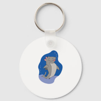 cute girl shark keychain