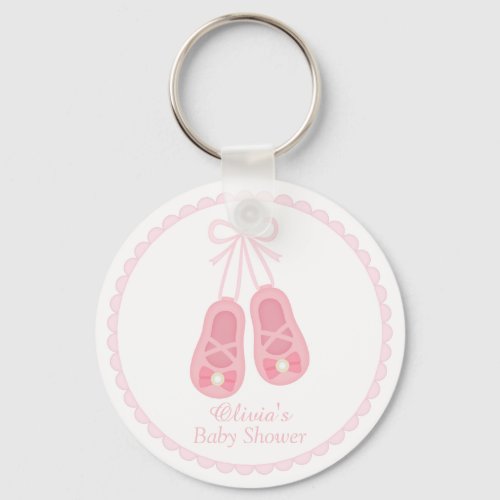 Cute Girl Shoes Ballerina Baby Shower Favors Keychain