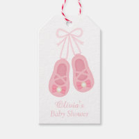 Cute Girl Shoes Ballerina Baby Shower Labels