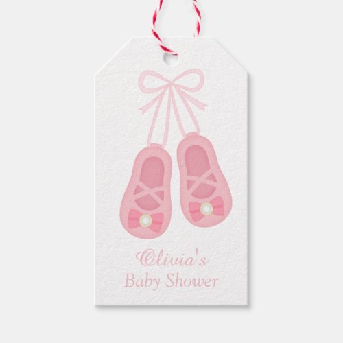 Cute Girl Shoes Ballerina Baby Shower Labels