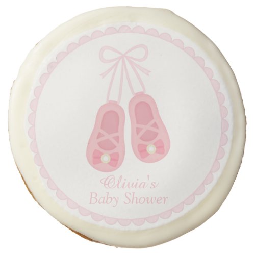 Cute Girl Shoes Ballerina Baby Shower Treats Sugar Cookie