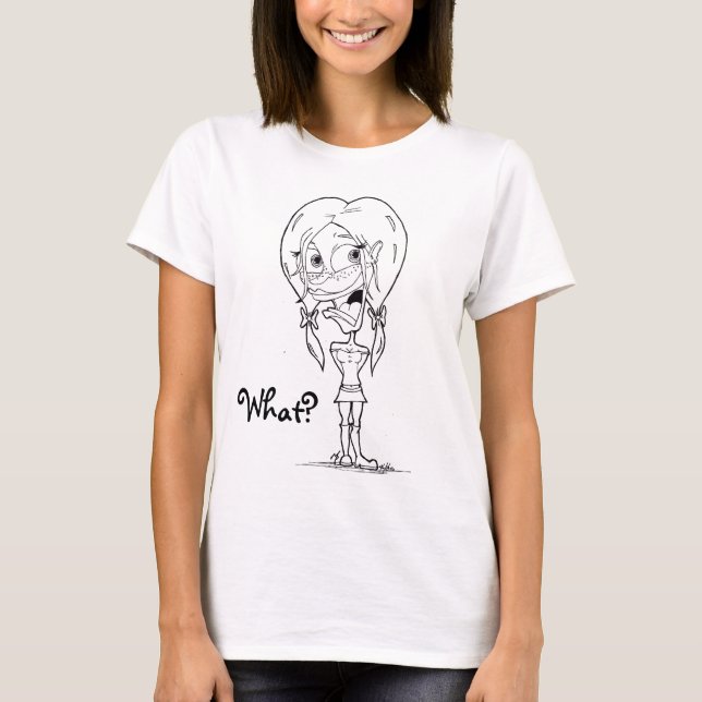 Cute Girl Spaghetti Strap T-Shirt (Front)