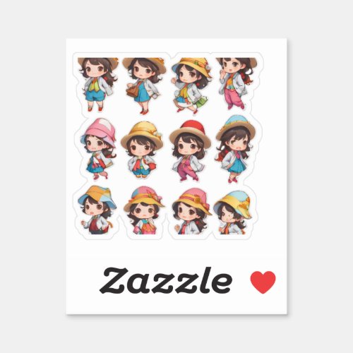 Cute girl stickers  sticker