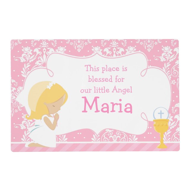 Cute Girl 'This place is blessed' Placemat (Front)