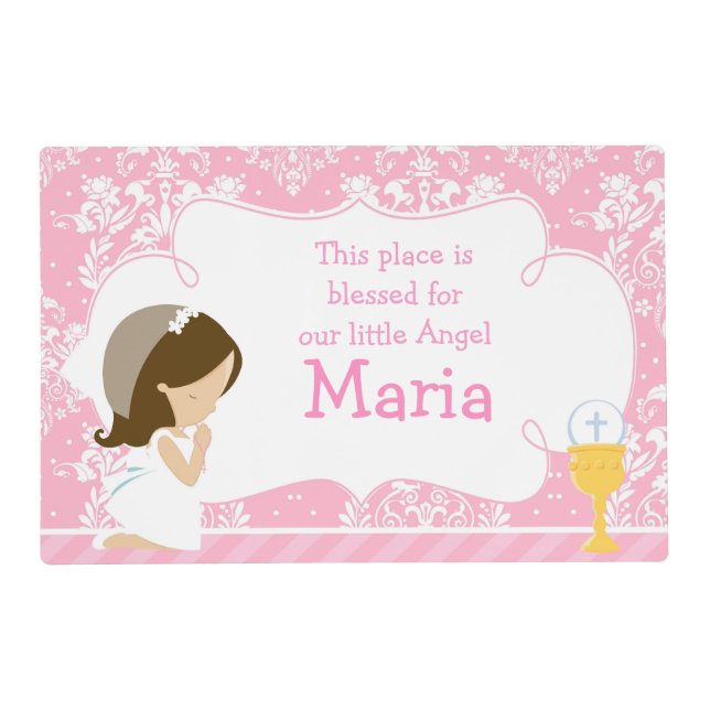 Cute Girl 'This place is blessed' Placemat (Front)