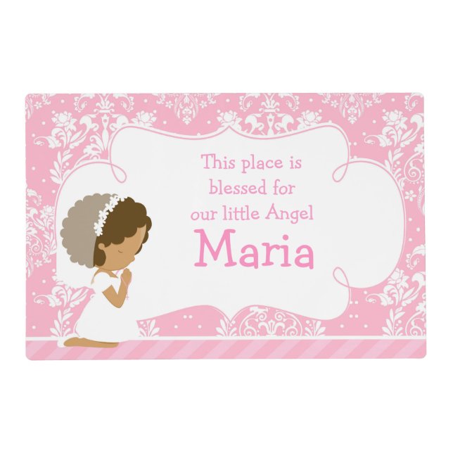 Cute Girl 'This place is blessed' Placemat (Front)