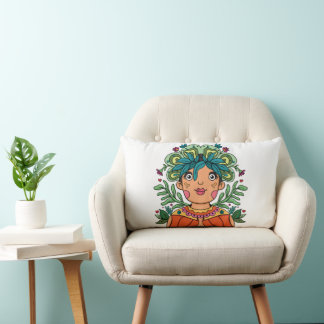 Cute Girl, Throw Pillow