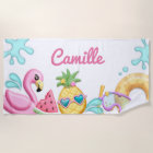 Cute Girl Tropical Flamingo Personalized