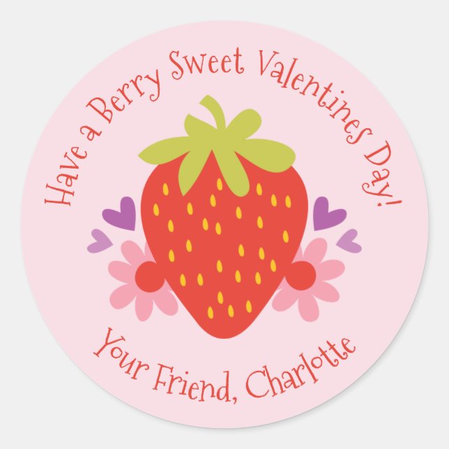 Cute Girl Valentines Day Sticker (Front)