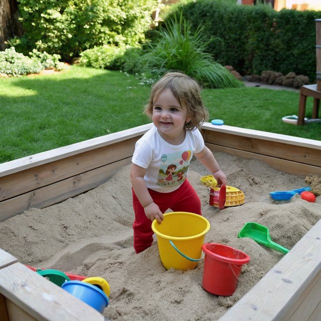 Cute Girl with Dog & Balloons  Baby T-Shirt (Creator Uploaded)