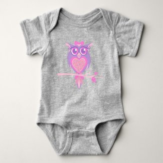 Cute girlie owl kids toddler t-shirt