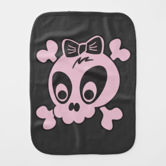 Cute Girlie Skull Burp Cloth