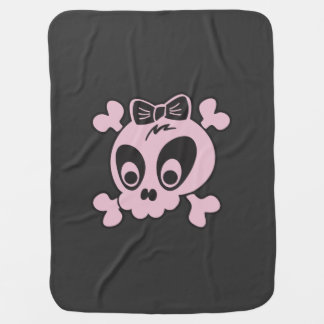 Cute Girlie Skull Swaddle Blanket