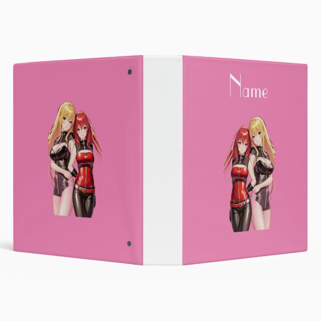Cute Girls Anime Thunder_Cove 3 Ring Binder (Background)
